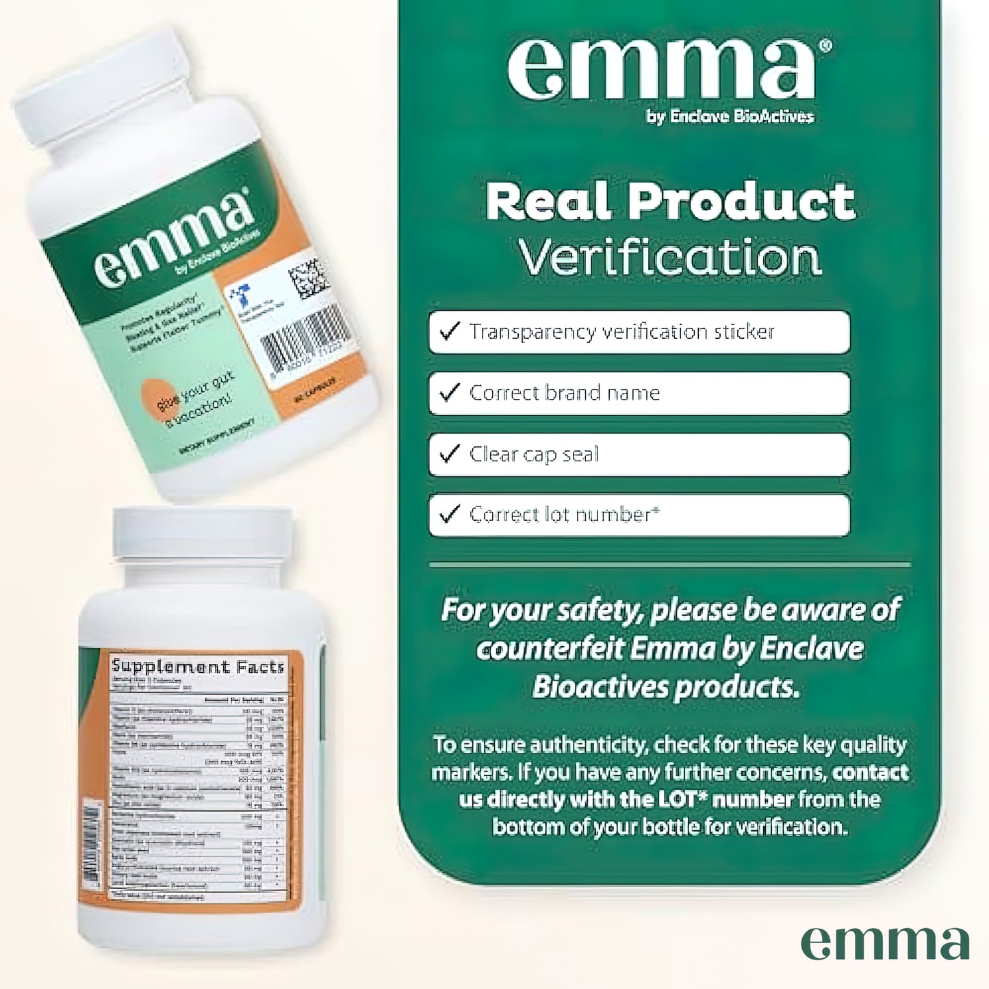 Emma Gut Health Gas & Bloating Relief 60 Capsules